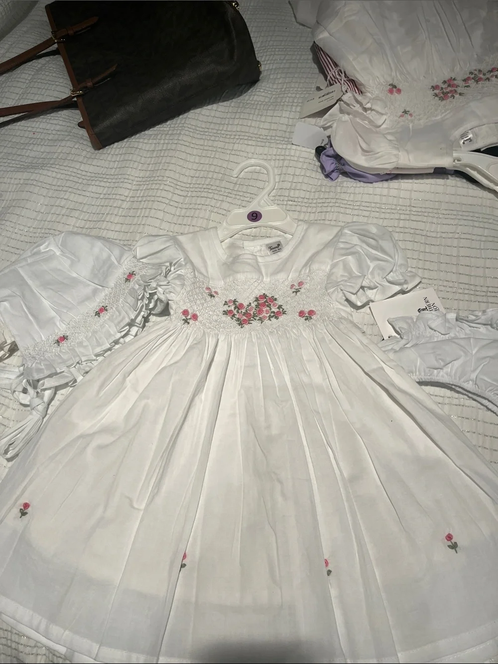 Baby smoke  dresses set